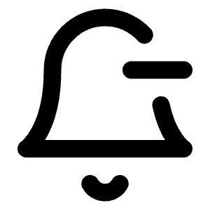 Bell Minus Icon from Lucide Line Set