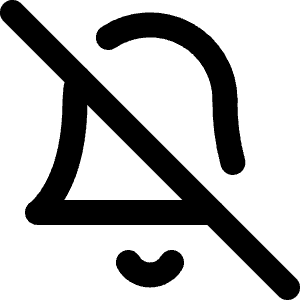 Bell Off Icon from Feather Set