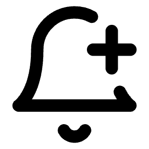 Bell Plus Icon from Lucide Line Set