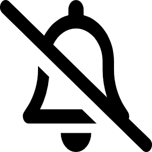 Bell Slash Icon from Font Awesome Regular Set