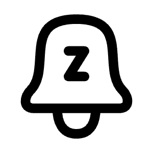 Bell Snooze Icon from Mynaui Line Set