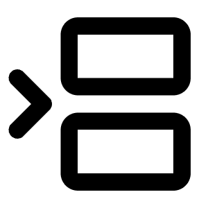 Between Horizontal Start Icon from Lucide Line Set