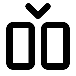Between Vertical Start Icon from Lucide Line Set