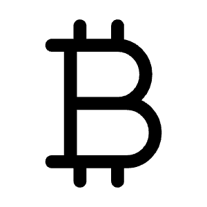 Bitcoin Icon from Mynaui Line Set