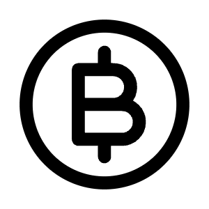 Bitcoin Circle Icon from Mynaui Line Set