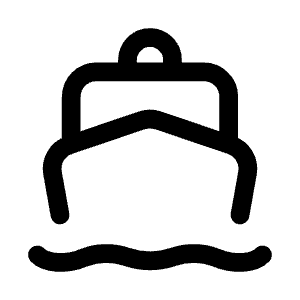 Boat Icon from Mynaui Line Set