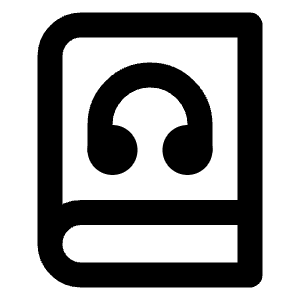 Book Headphones Icon from Lucide Line Set