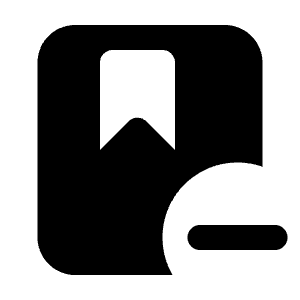 Book Minus Icon from Majesticons Solid Set