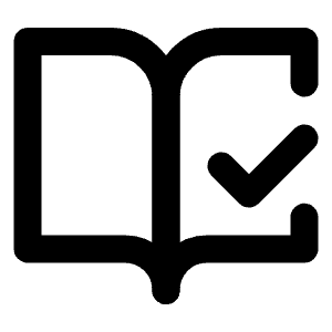 Book Open Check Icon from Lucide Line Set