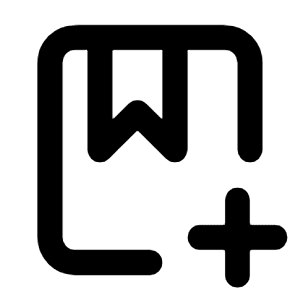 Book Plus Line Icon from Majesticons Line Set