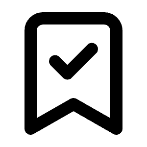 Bookmark Check Icon from Lucide Line Set