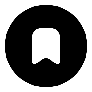 Bookmark Circle Icon from Iconoir Solid Set