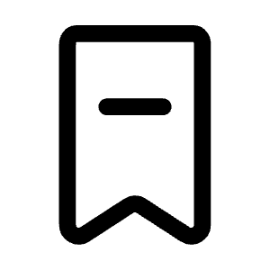 Bookmark Minus Icon from Mynaui Line Set