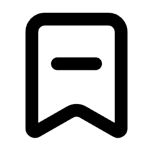 Bookmark Minus Line Icon from Majesticons Line Set