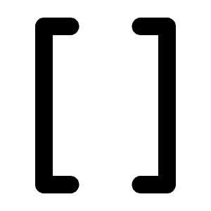 Brackets Icon from Lucide Line Set