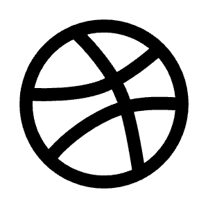 Brand Dribbble Icon from Mynaui Line Set