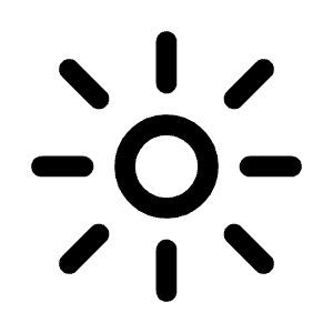 Brightness High Icon from Mynaui Line Set