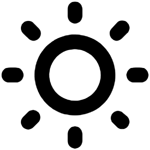 Brightness Icon from Unicons Line Set
