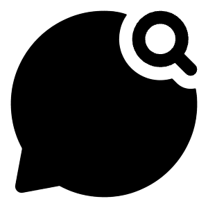 Bubble Search Icon from Iconoir Solid Set