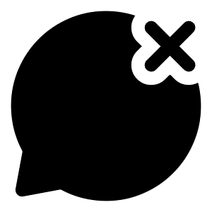 Bubble Xmark Icon from Iconoir Solid Set