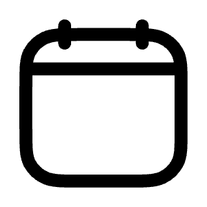 Calendar Icon from Mynaui Line Set