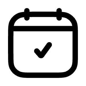 Calendar Check Icon from Mynaui Line Set