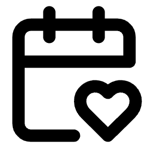 Calendar Heart Icon from Lucide Line Set