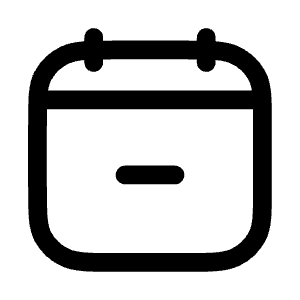 Calendar Minus Icon from Mynaui Line Set