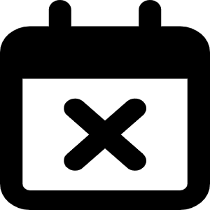 Calendar Xmark Icon from Font Awesome Regular Set