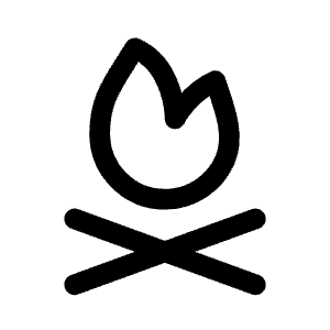 Campfire Icon from Mynaui Line Set