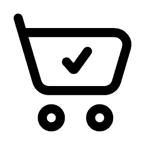 Cart Check Icon from Mynaui Line Set