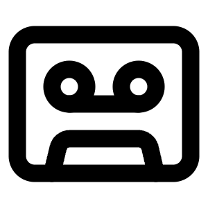 Cassette Tape Icon from Lucide Line Set