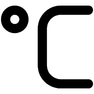 Celsius Icon from Unicons Line Set