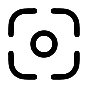 Center Focus Icon from Mynaui Line Set