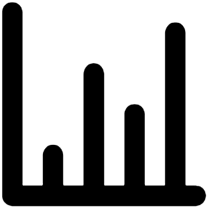 Chart Bar Icon from Unicons Line Set