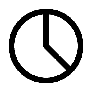 Chart Pie Two Icon from Mynaui Line Set