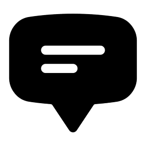 Chat Bubble Bottom Center Text Icon from Heroicons Solid Set