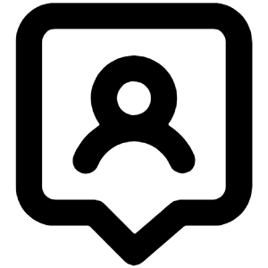 Chat Bubble User Icon from Unicons Line Set