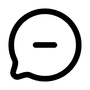 Chat Minus Icon from Mynaui Line Set