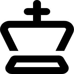 Chess King Icon from Font Awesome Regular Set