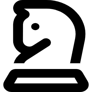 Chess Knight Icon from Font Awesome Regular Set