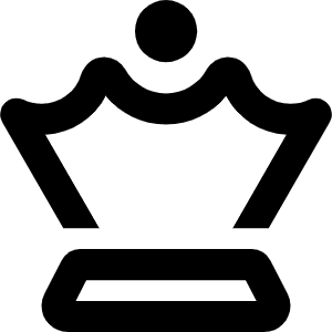 Chess Queen Icon from Font Awesome Regular Set