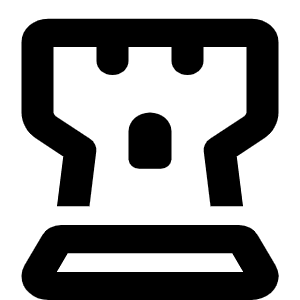 Chess Rook Icon from Font Awesome Regular Set