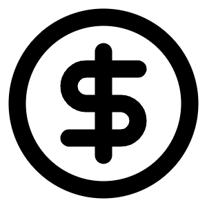 Circle Dollar Sign Icon from Lucide Line Set