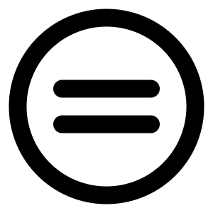 Circle Equal Icon from Lucide Line Set