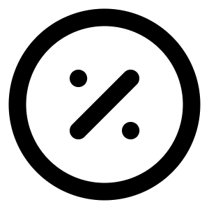 Circle Percent Icon from Lucide Line Set