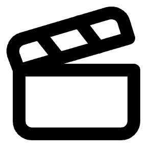Clapperboard Icon from Lucide Line Set