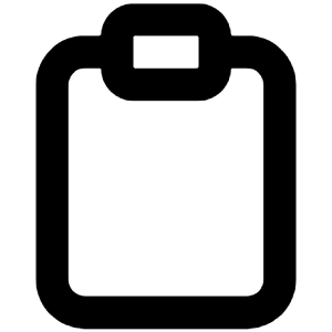 Clipboard Blank Icon from Unicons Line Set