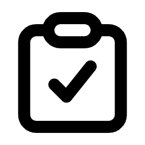 Clipboard Check Line Icon from Majesticons Line Set
