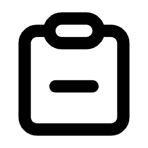 Clipboard Minus Line Icon from Majesticons Line Set